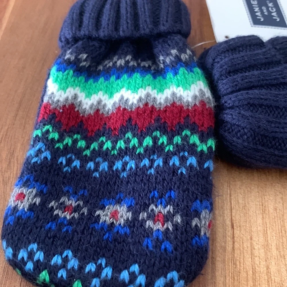 Janie and Jack Baby Multi-Color Mittens Unisex